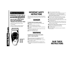 Manual de uso Remington MS3-2700 MicroScreen Ultra Afeitadora