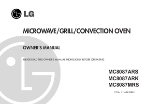 Manual LG MC8087MRS Microwave