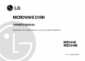 Manual LG MS-2344B Microwave