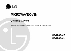 Manual LG MS-1983ALH Microwave