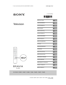 Bedienungsanleitung Sony Bravia KD-65A87 OLED fernseher