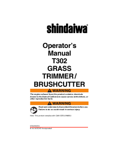 Manual Shindaiwa T302 Grass Trimmer