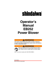 Handleiding Shindaiwa EB252 Bladblazer