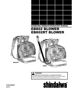 Manual Shindaiwa EB802RT Leaf Blower