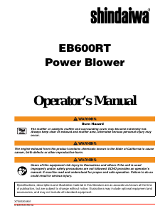 Manual Shindaiwa EB600RT Leaf Blower