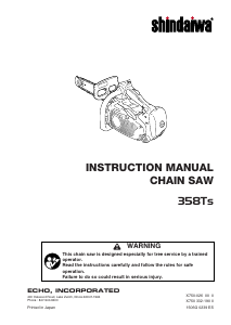 Manual Shindaiwa 358Ts Chainsaw