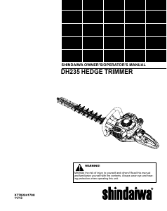 Manual Shindaiwa DH235 Hedgecutter