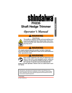 Manual Shindaiwa FH235 Hedgecutter