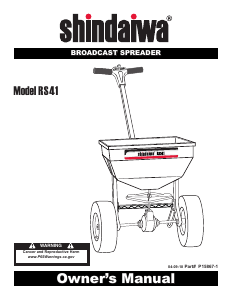 Handleiding Shindaiwa RS41 Strooiwagen