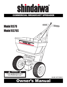Manual Shindaiwa RS76 Spreader