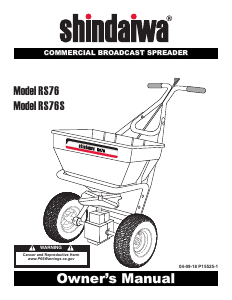 Manual Shindaiwa RS76S Spreader