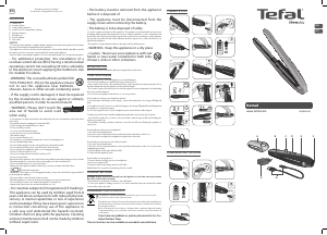 Manual Tefal HS1310K0 Nomad Hair Straightener