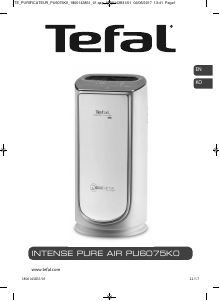 Manual Tefal PU6075K0 Intense Pure Air Air Purifier