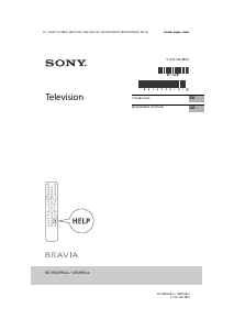 Руководство Sony Bravia KD-49XH9505 ЖК телевизор