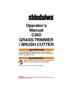 Handleiding Shindaiwa C262 Grastrimmer