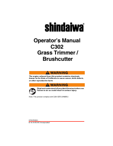 Handleiding Shindaiwa C302 Grastrimmer