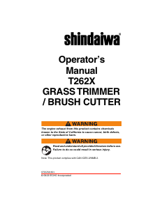 Manual Shindaiwa T262X Grass Trimmer