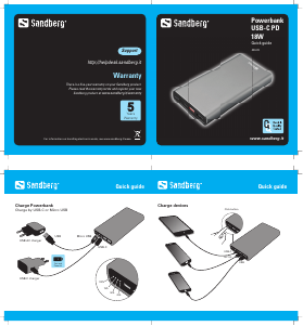 説明書 Sandberg 420-49 ポータブル充電器