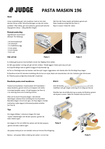 Bruksanvisning Judge 196 Pastamaskin