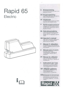 Bedienungsanleitung Rapid 65 Electric Heftgerät