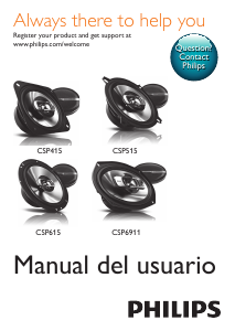 Manual de uso Philips CSP615 Altavoz para coche