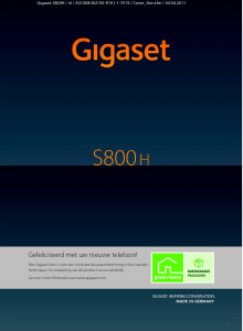 Handleiding Gigaset S800H Draadloze telefoon