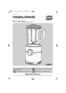 Manual Morphy Richards 48988 Accents Blender