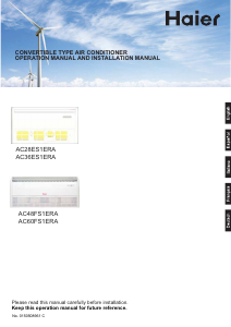 Manuale Haier AC60FS1ERA+1U60IS1ERA Condizionatore d’aria
