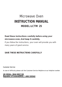 Manual Prima LCTM 25 Microwave
