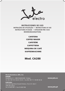 Manual de uso Jata CA288 Máquina de café