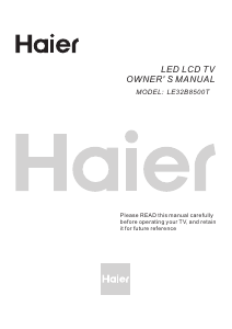 Manual Haier LE32B8500T LED Television