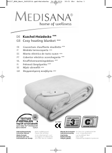 Manual Medisana HDW Electric Blanket