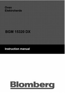 Bedienungsanleitung Blomberg BGM 15320 DX Herd