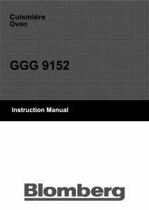 Manual Blomberg GGG 9152 E Range