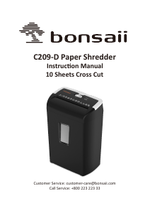 Manual Bonsaii C209-D Paper Shredder