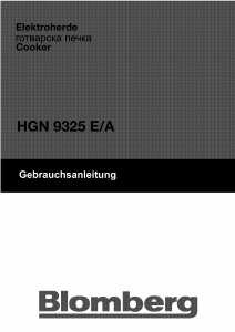 Manual Blomberg HGN 9325 E Range