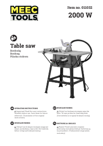 Instrukcja Meec Tools 011-032 Piła stołowa
