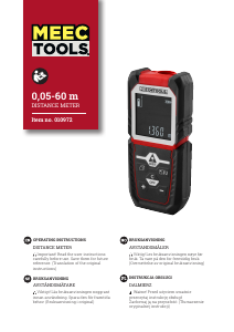 Manual Meec Tools 010-972 Laser Distance Meter
