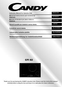 Manual de uso Candy CFI 82 Placa