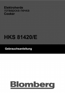 Manual Blomberg HKS 81420 E Range