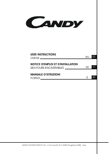 Bruksanvisning Candy FCXNE825VX WIFI Ugn