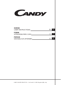 Manuale Candy FCTS886X WIFI Forno