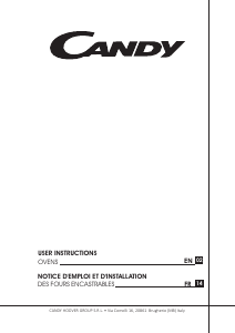 Handleiding Candy FCP616X/E Oven