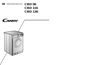 Manual de uso Candy CBD 136-37 Lavadora