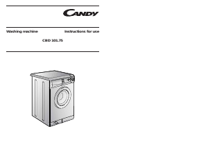 Handleiding Candy CBD 101.75S AU Wasmachine