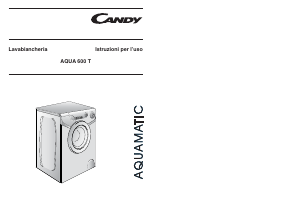 Manuale Candy AQUA 600 T Lavatrice