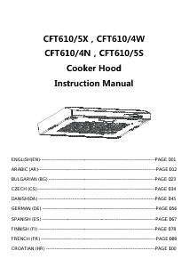 Manuál Candy CFT610/5X Odsavač par