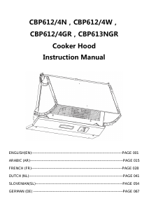 Manual Candy CBP612/4N Cooker Hood