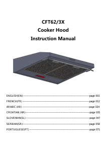 Manual Candy CFT62/3X Cooker Hood