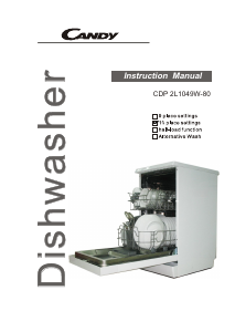Manual Candy CDP 2L1049W-80 Dishwasher
